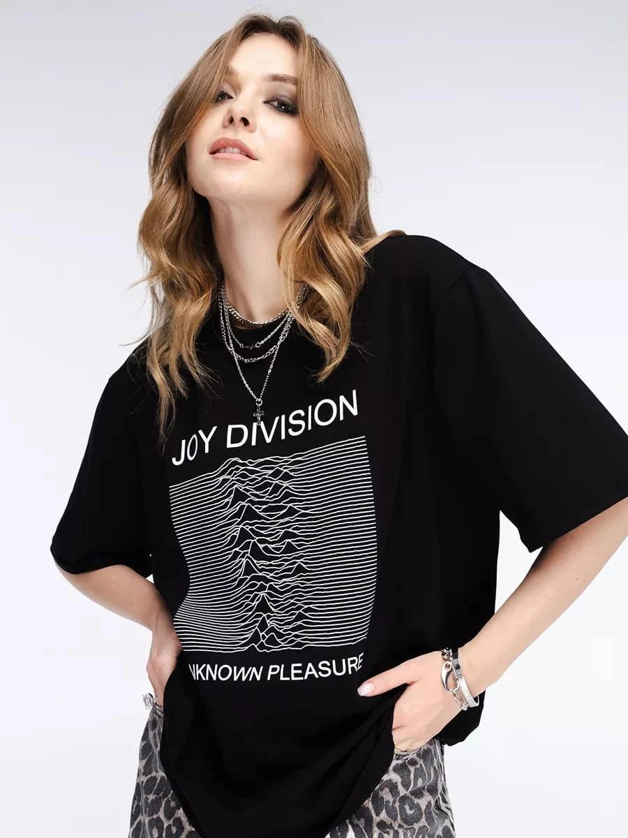 Футболка черная с принтом Joy Division — миниатюра 2