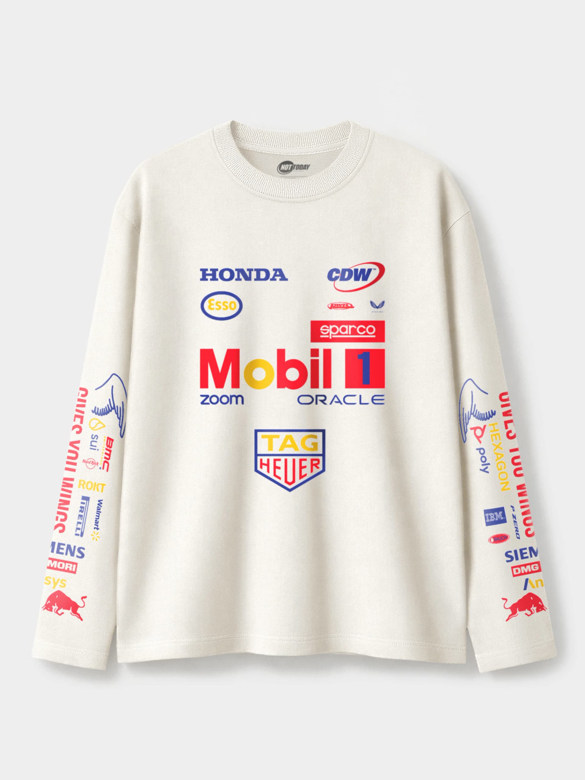 Лонгслив пломбир с принтом Mobil Honda — миниатюра 1