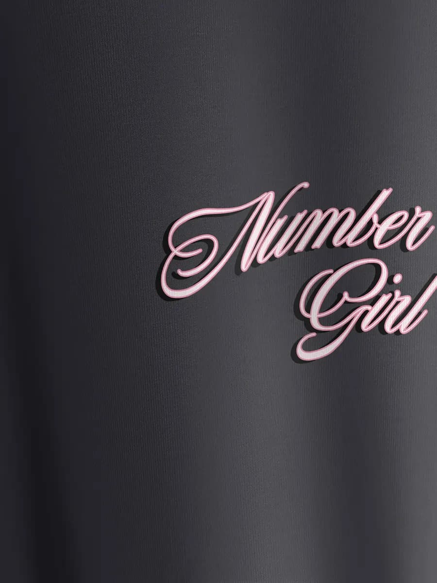 Футболка приталенная с принтом Number one girl — миниатюра 2