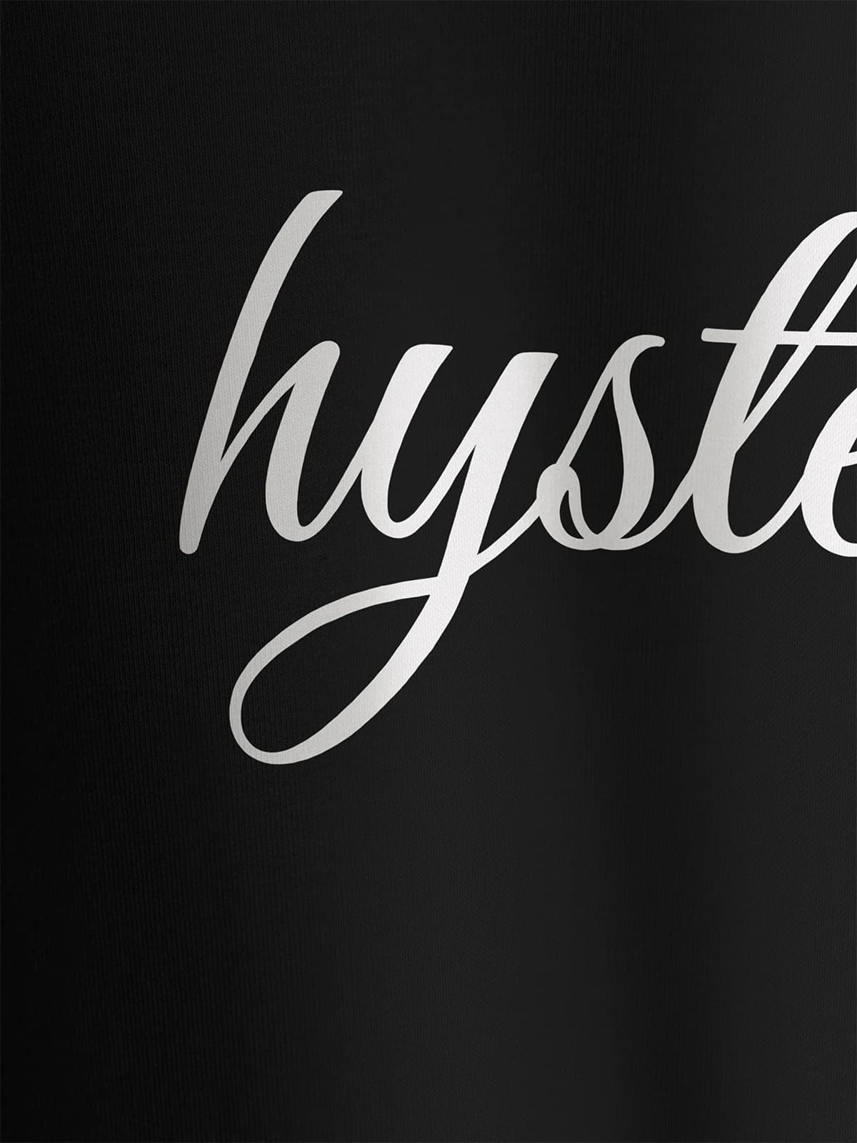 Футболка черная с принтом Hysterical — миниатюра 2