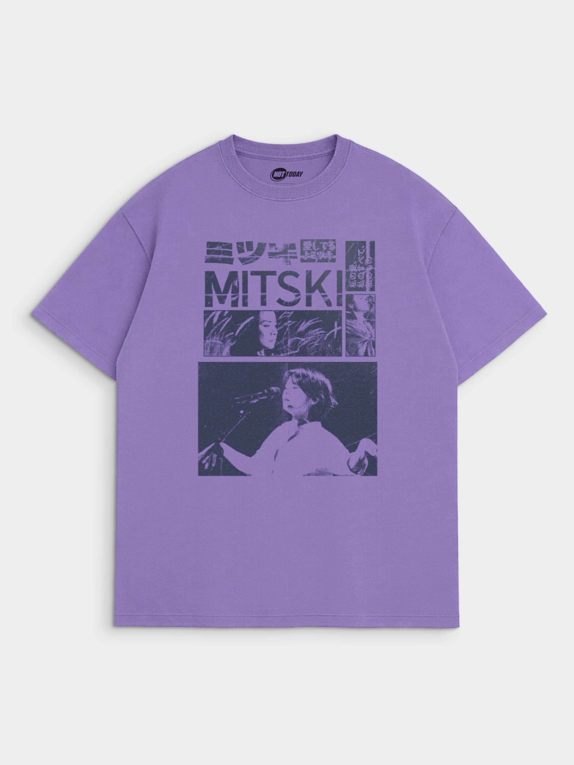 Футболка фиолетовая с принтом Mitski — миниатюра 1