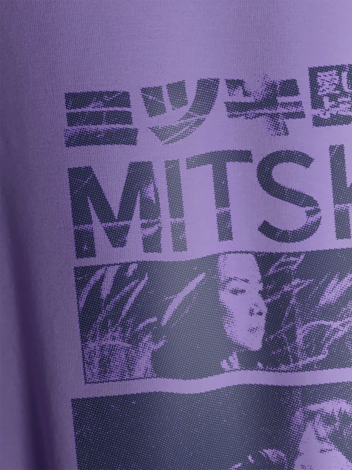 Футболка фиолетовая с принтом Mitski — миниатюра 2