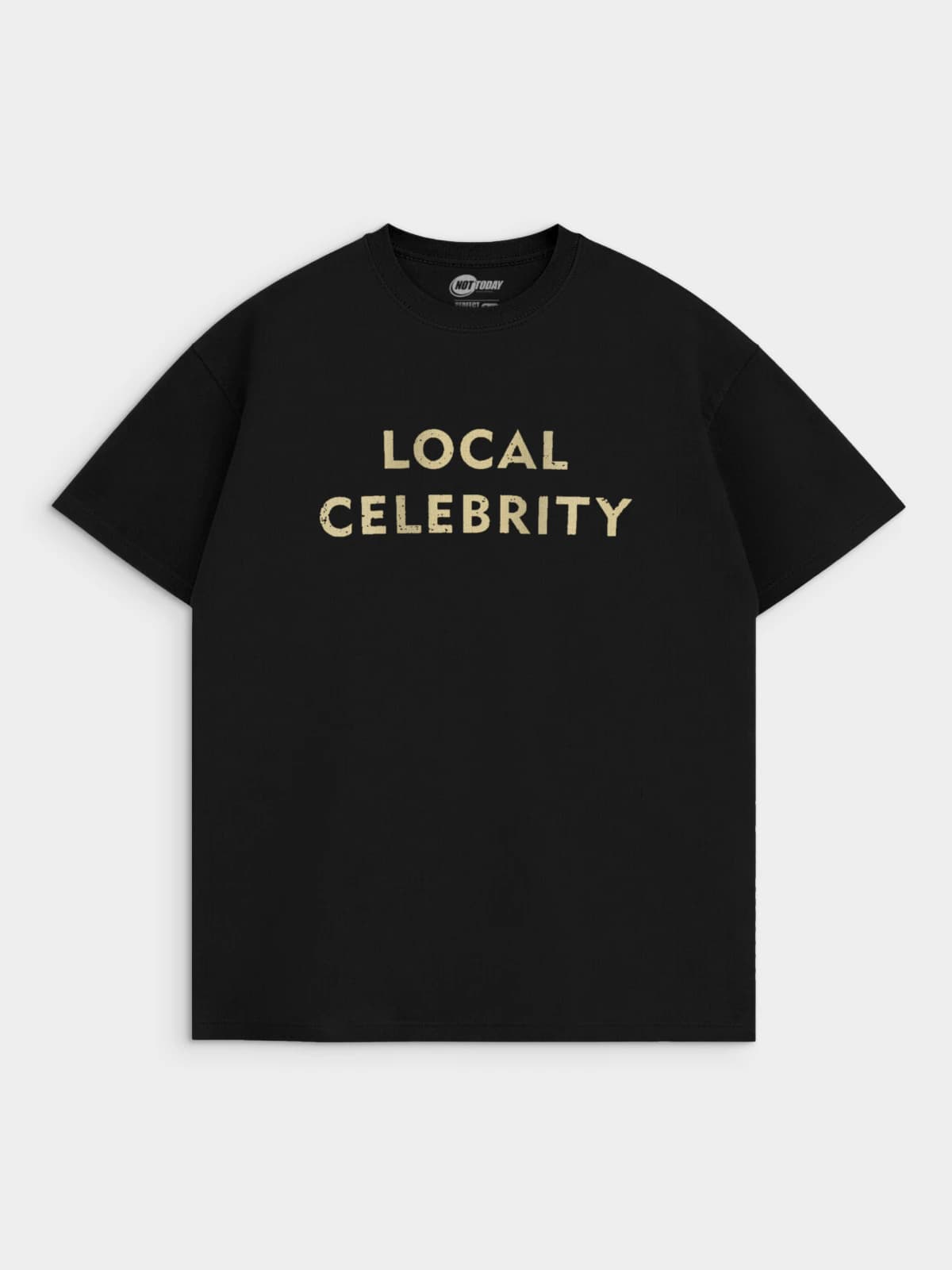 Футболка черная с принтом Local Celebrity — миниатюра 1