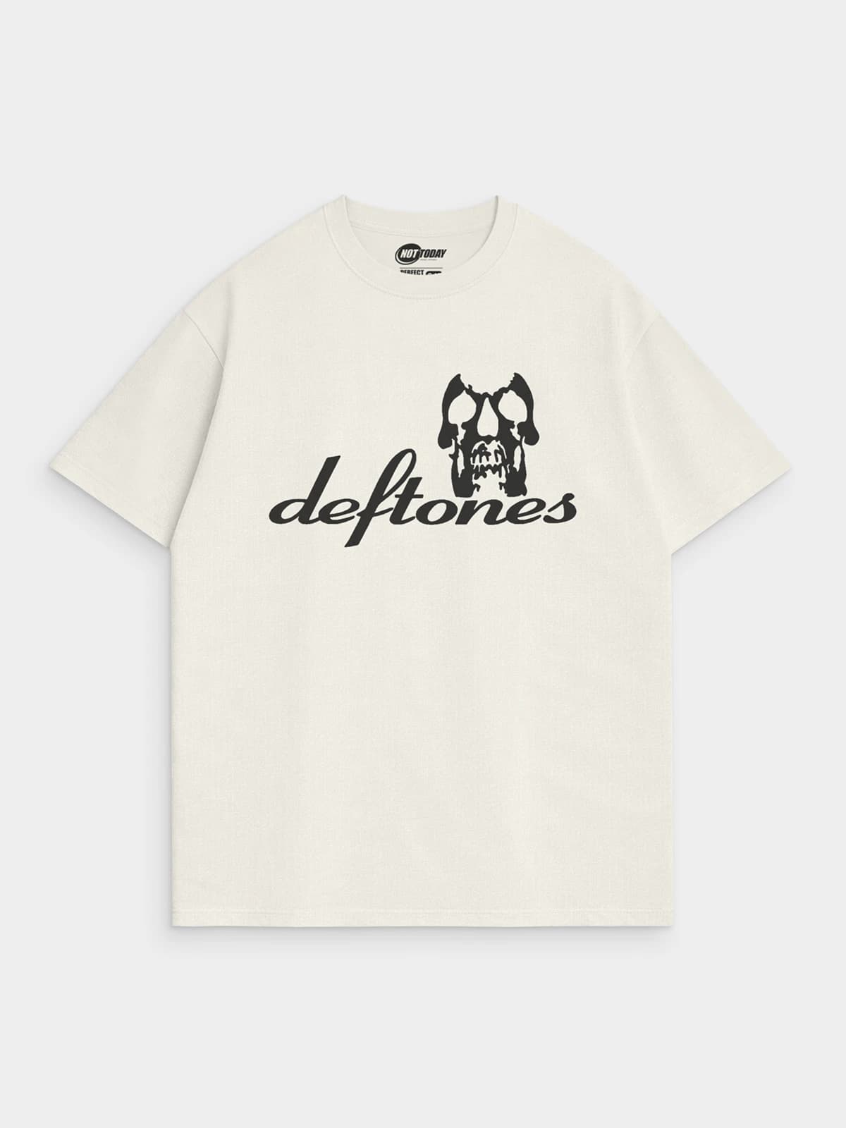 Футболка молочная с принтом Deftones — миниатюра 1