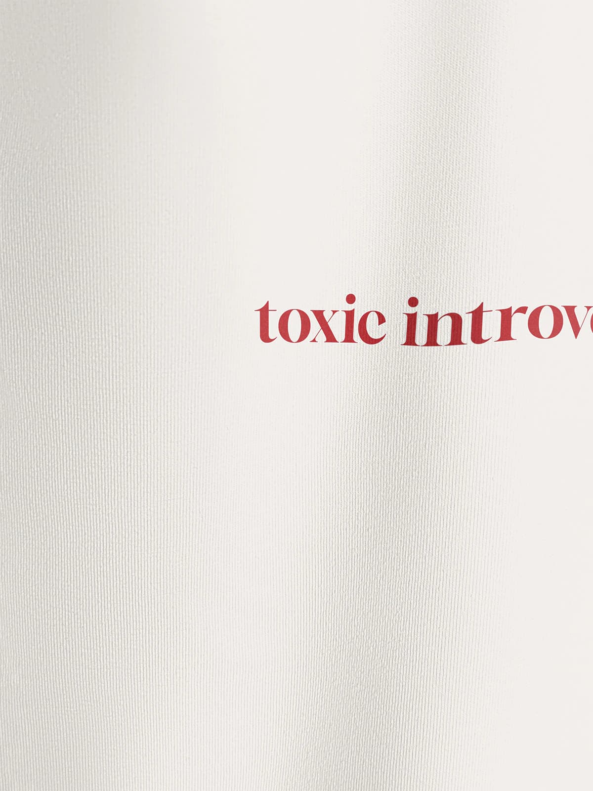 Футболка молочная с принтом Toxic introvert — миниатюра 3