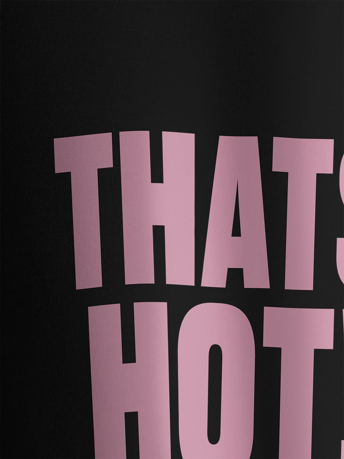 Футболка приталенная черная с принтом That s hot — миниатюра 3