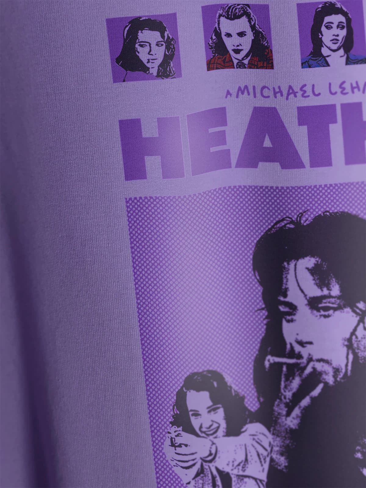 Футболка фиолетовая с принтом Heathers — миниатюра 2