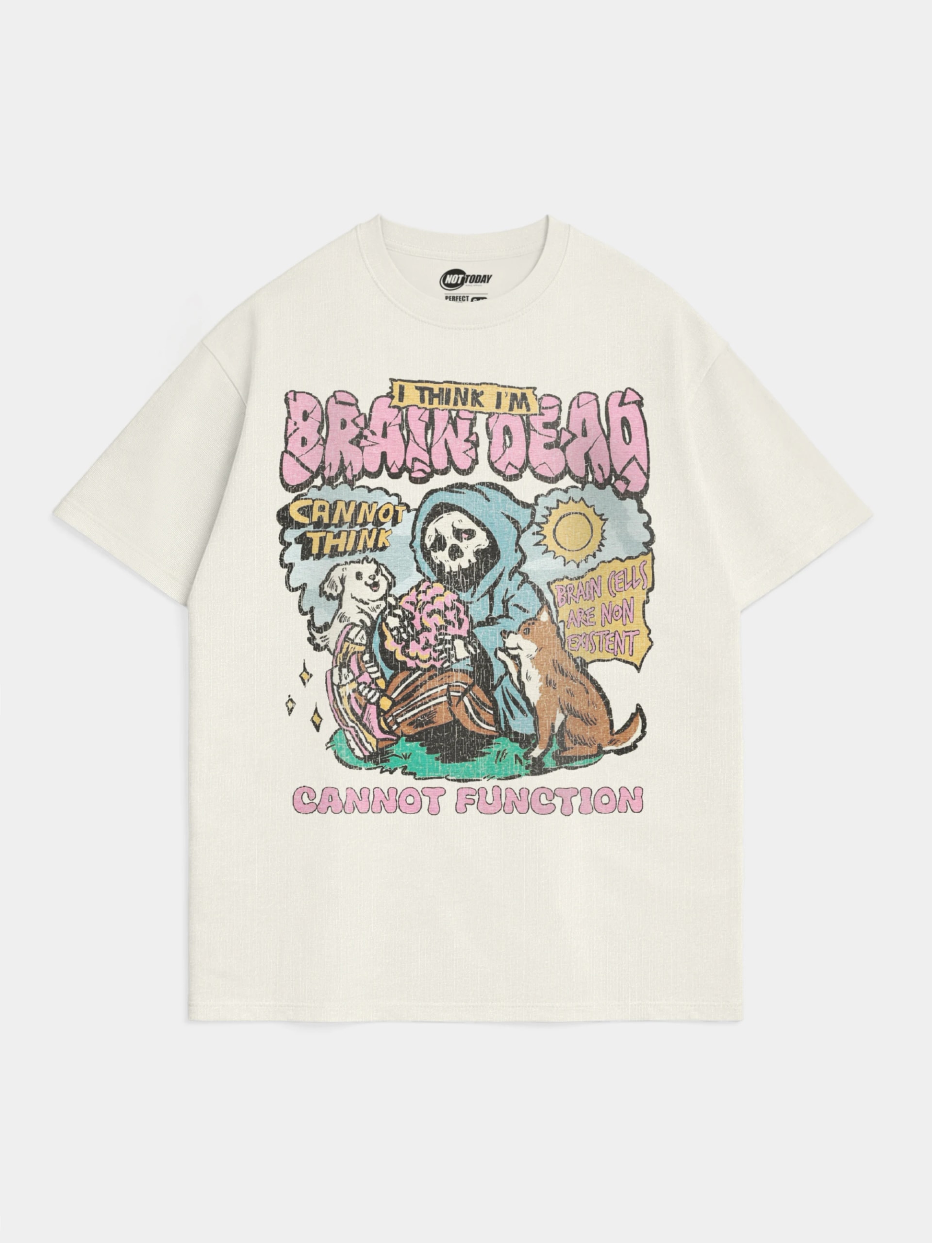 Футболка с принтом Brain dead