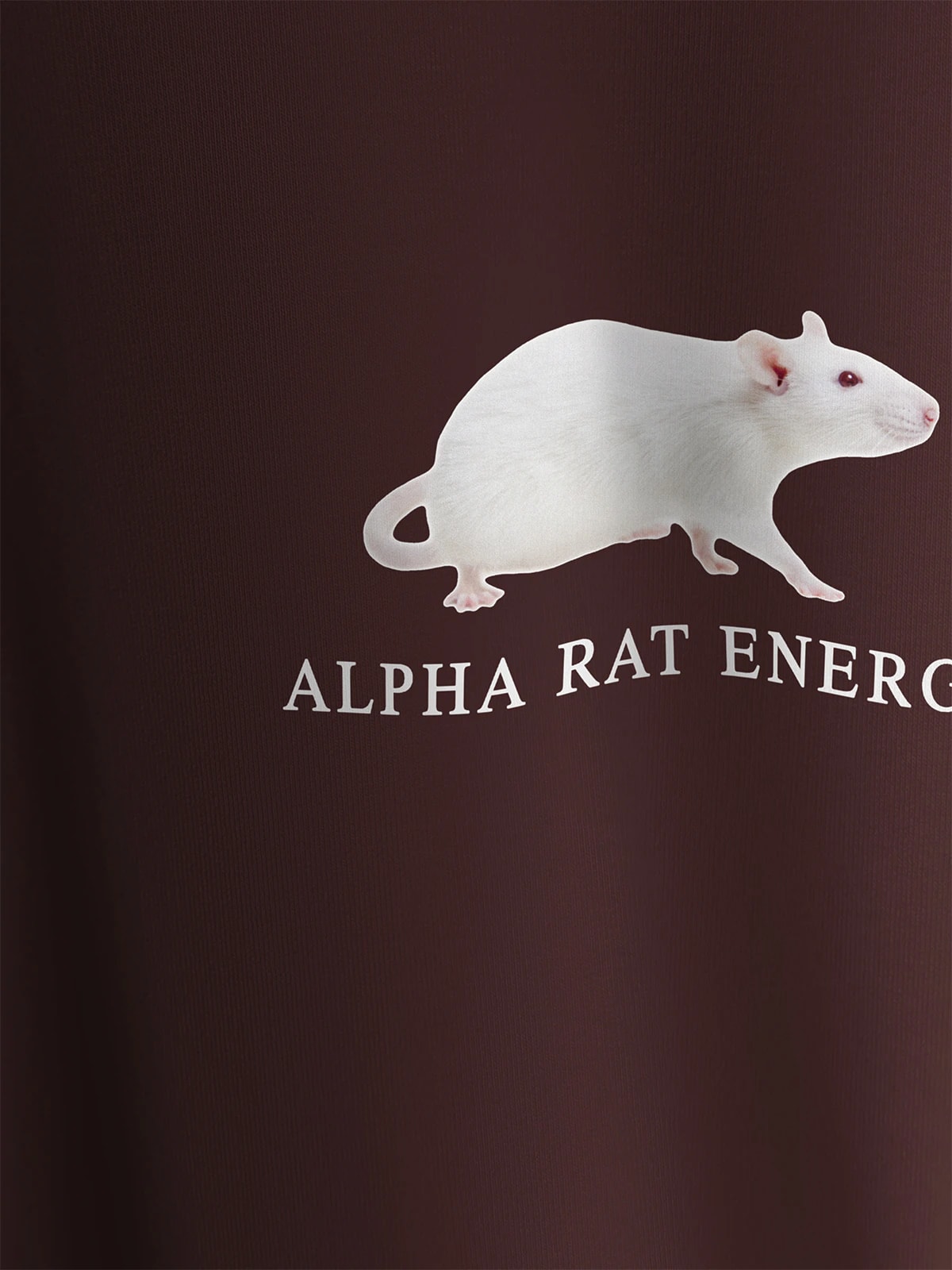 Футболка приталенная коричневая с принтом Alpha rat energy