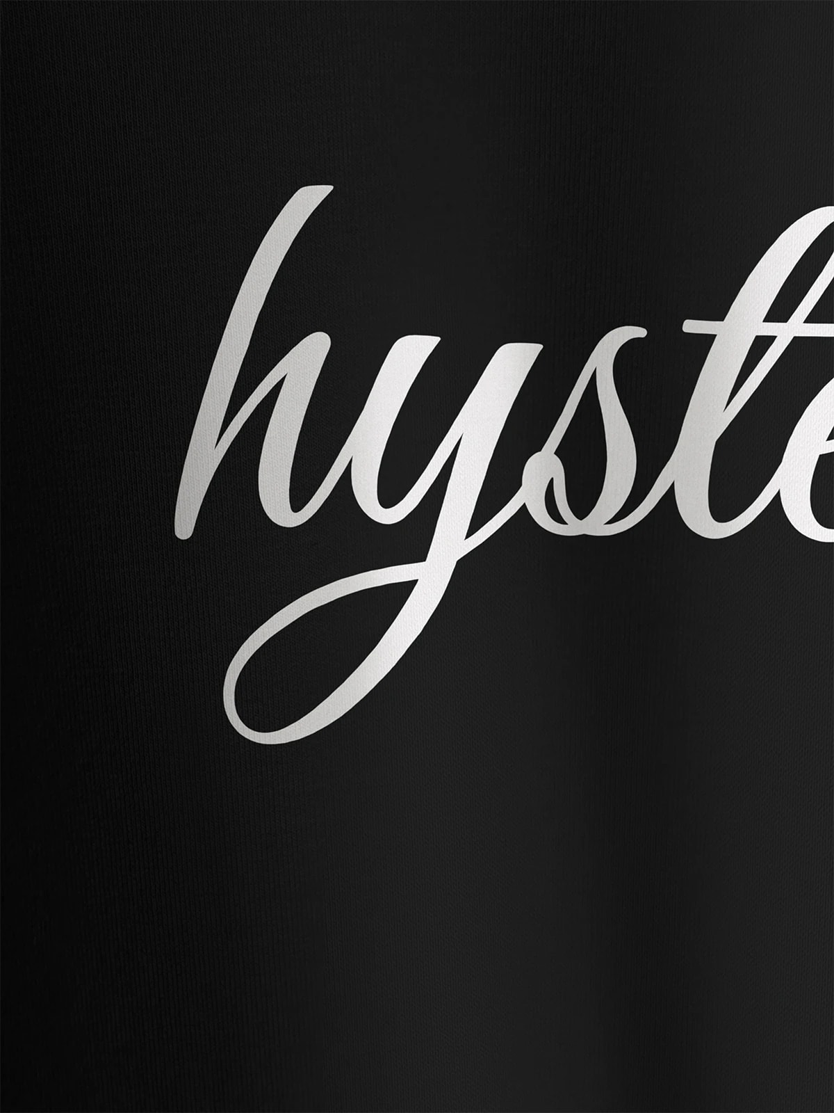 Футболка черная с принтом Hysterical