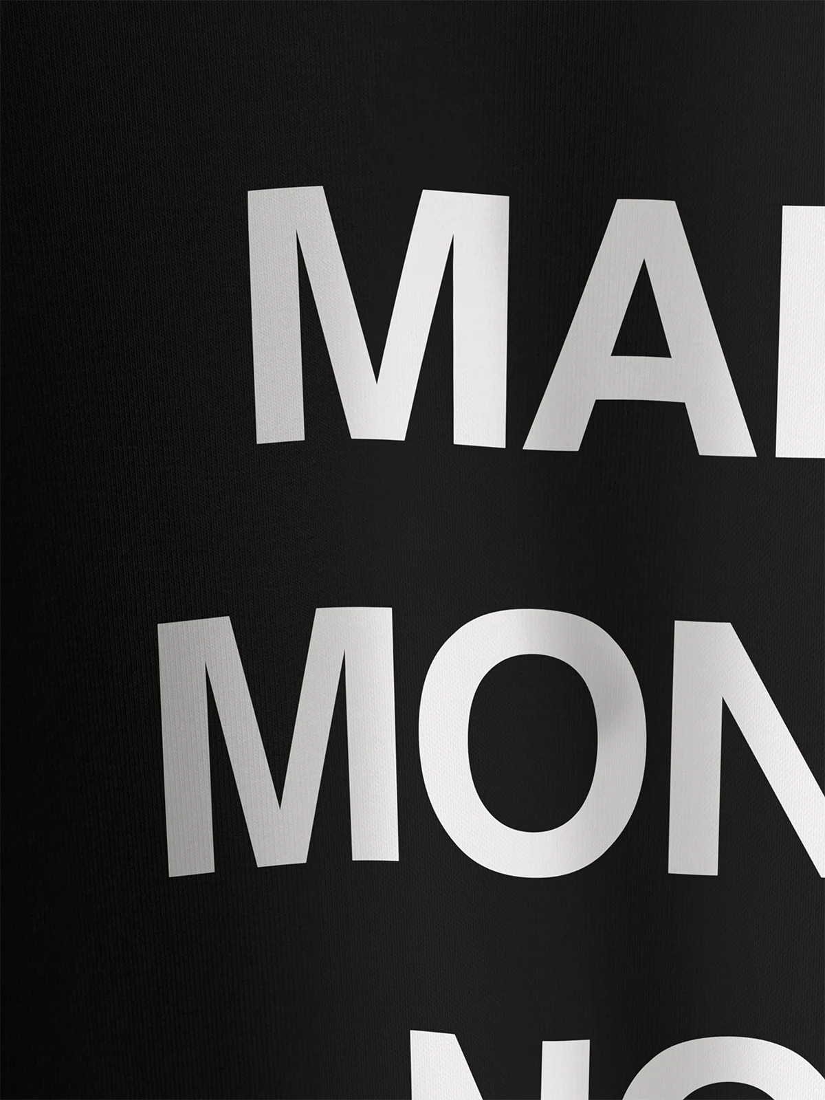Футболка черная с принтом Make money not friends