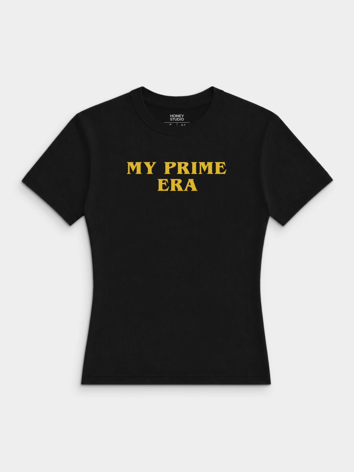 Футболка приталенная черная с принтом My prime era