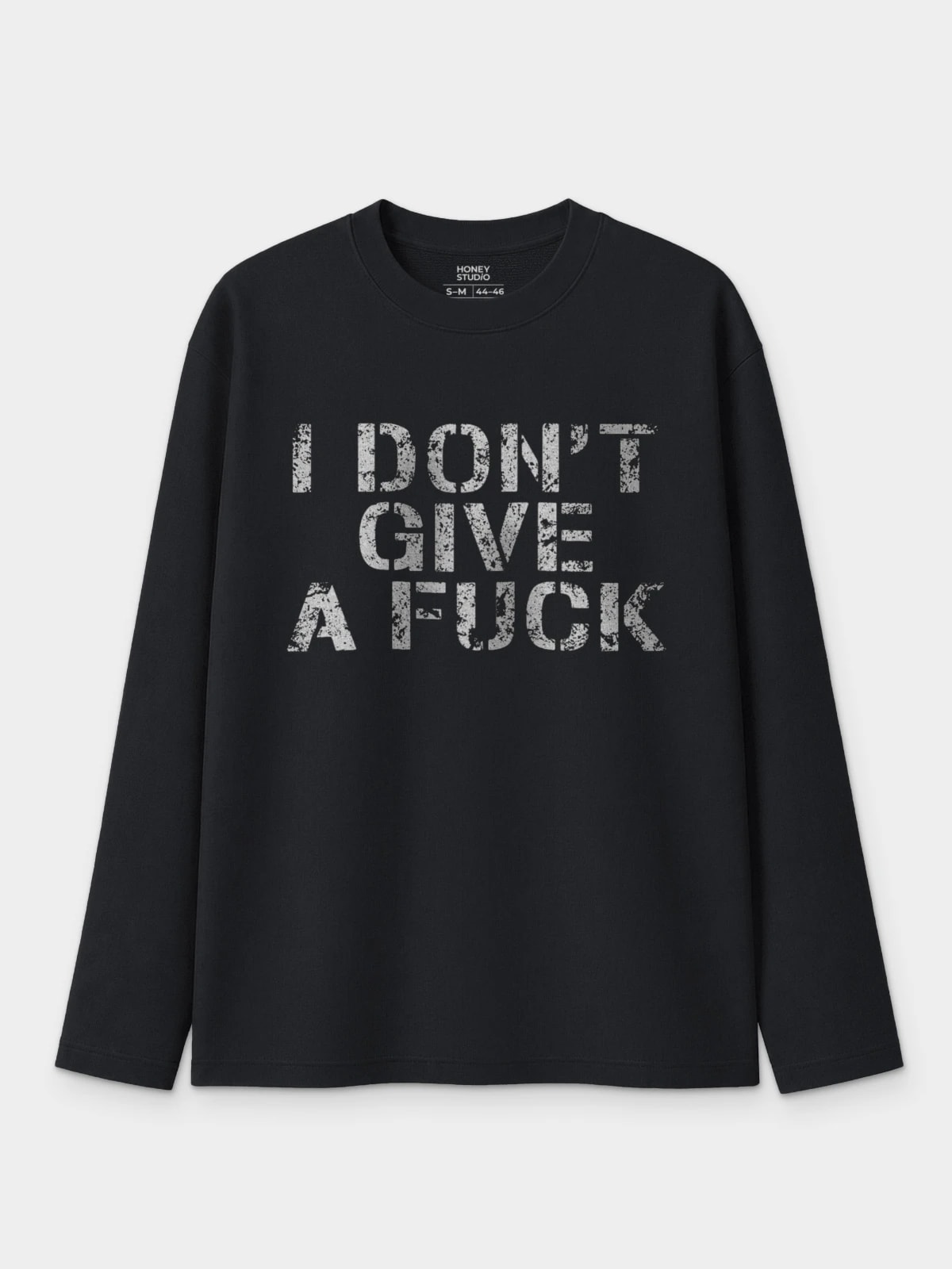 Лонгслив с принтом I dont give af