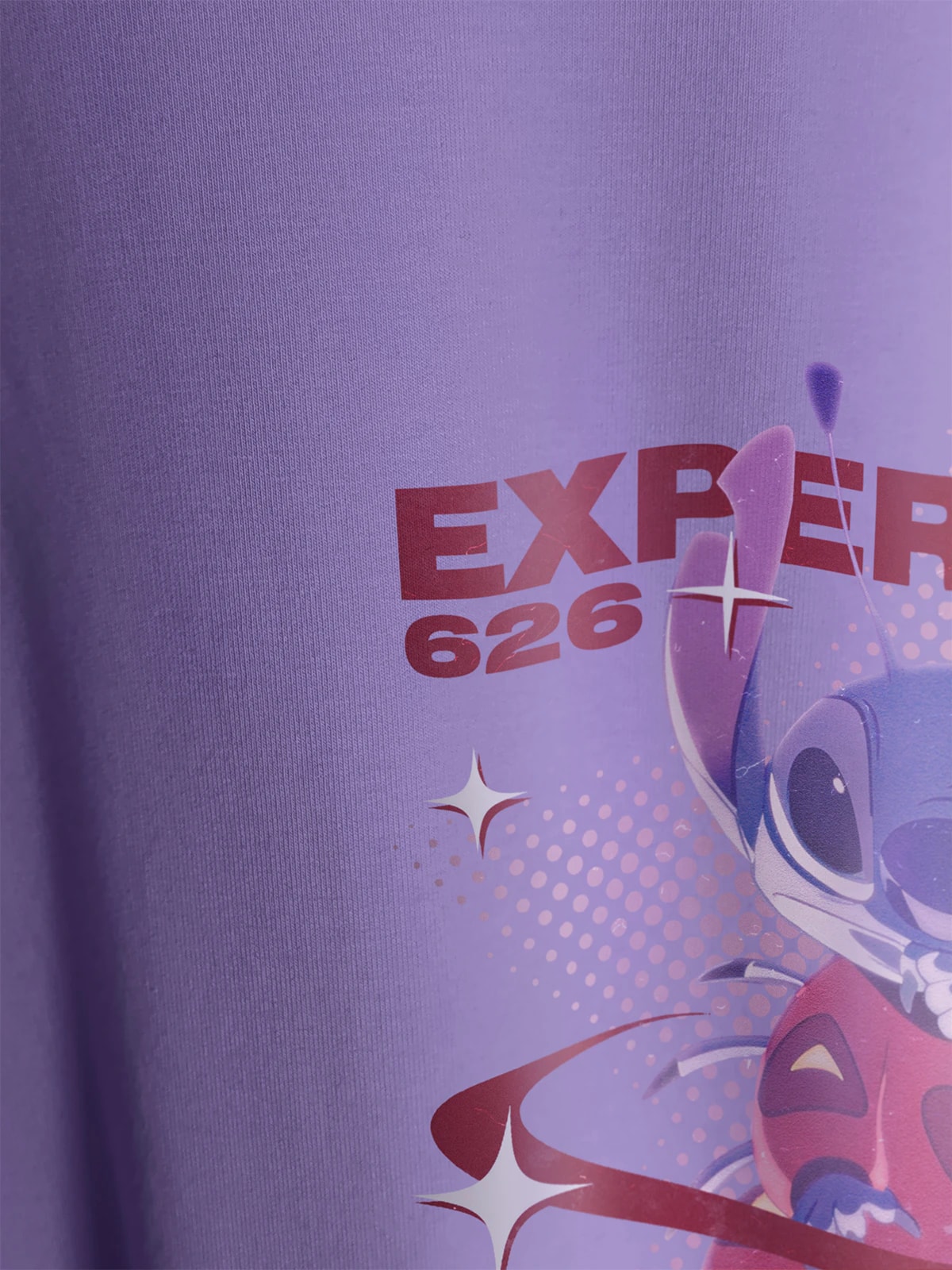 Футболка фиолетовая с принтом Experiment 626