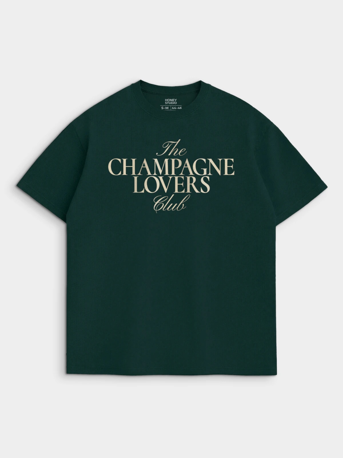 Футболка зеленая с принтом The champance lovers club
