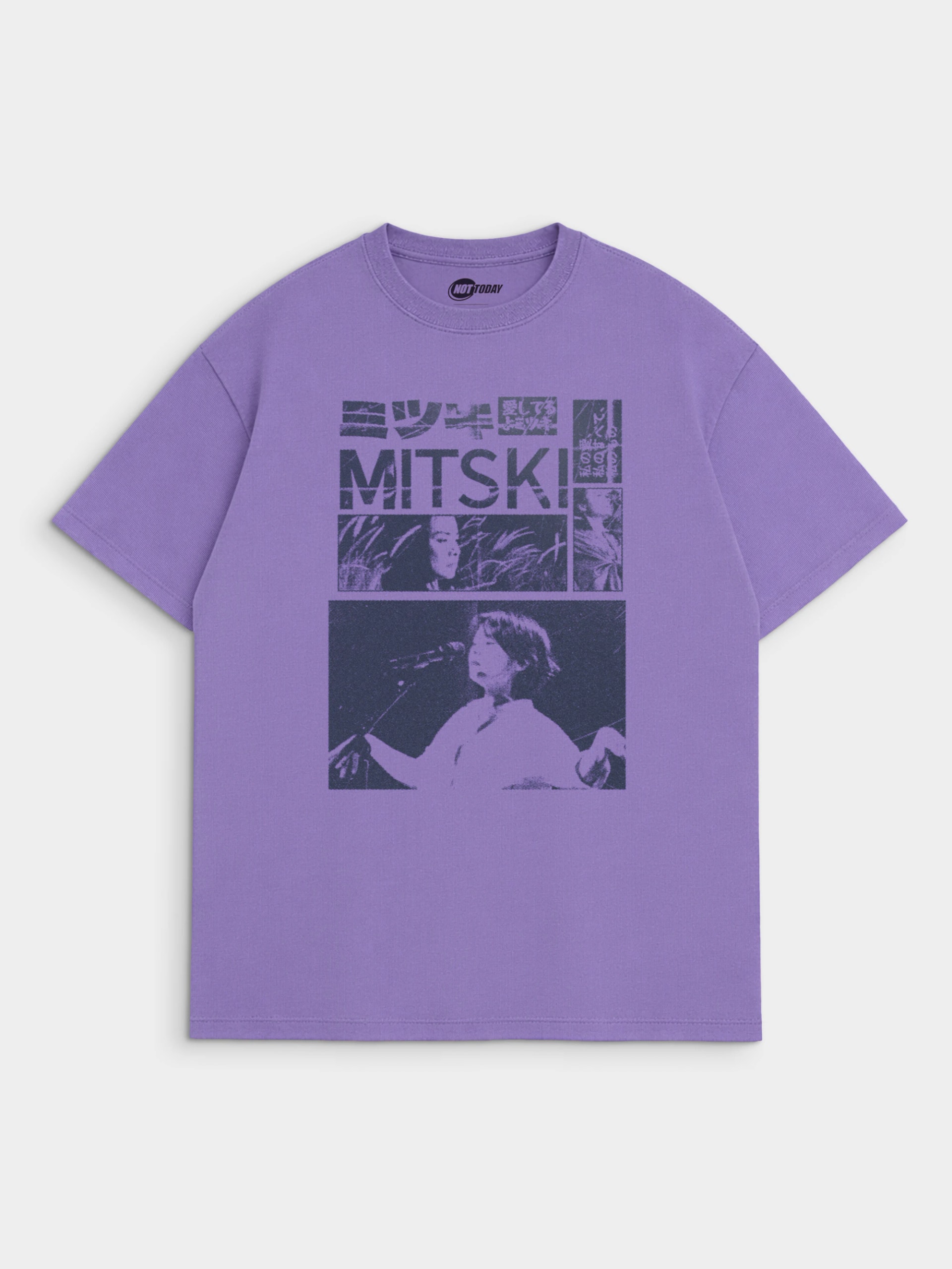Футболка фиолетовая с принтом Mitski