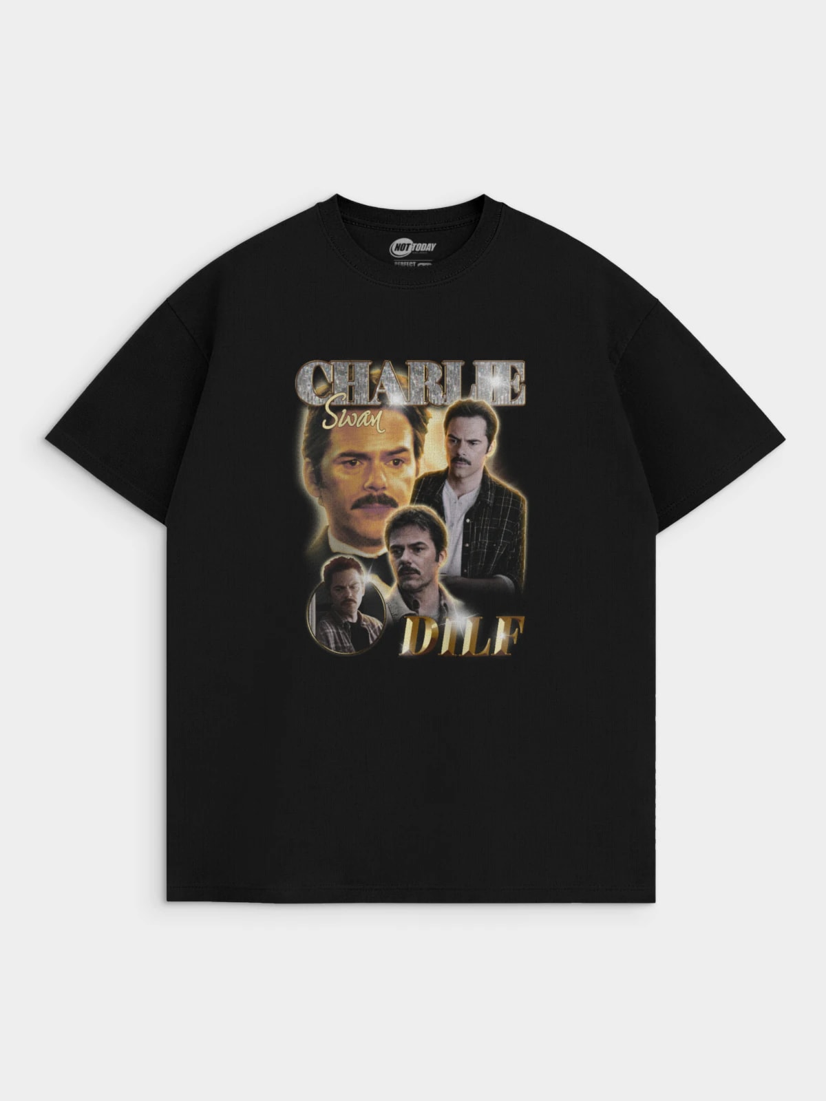 Футболка черная с принтом Сумерки Charlie dilf