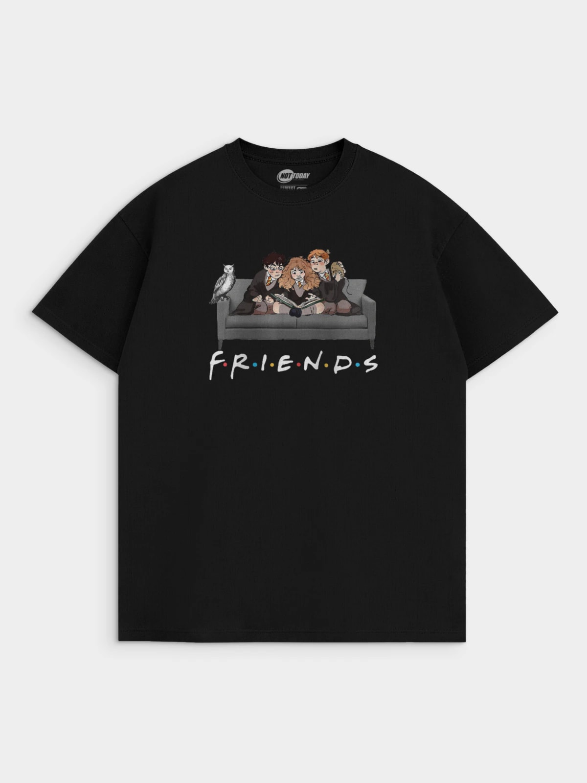 Футболка черная с принтом Friends