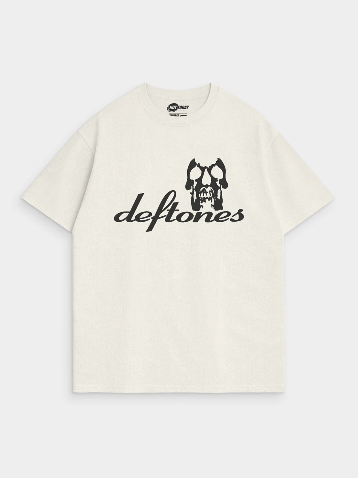 Футболка молочная с принтом Deftones
