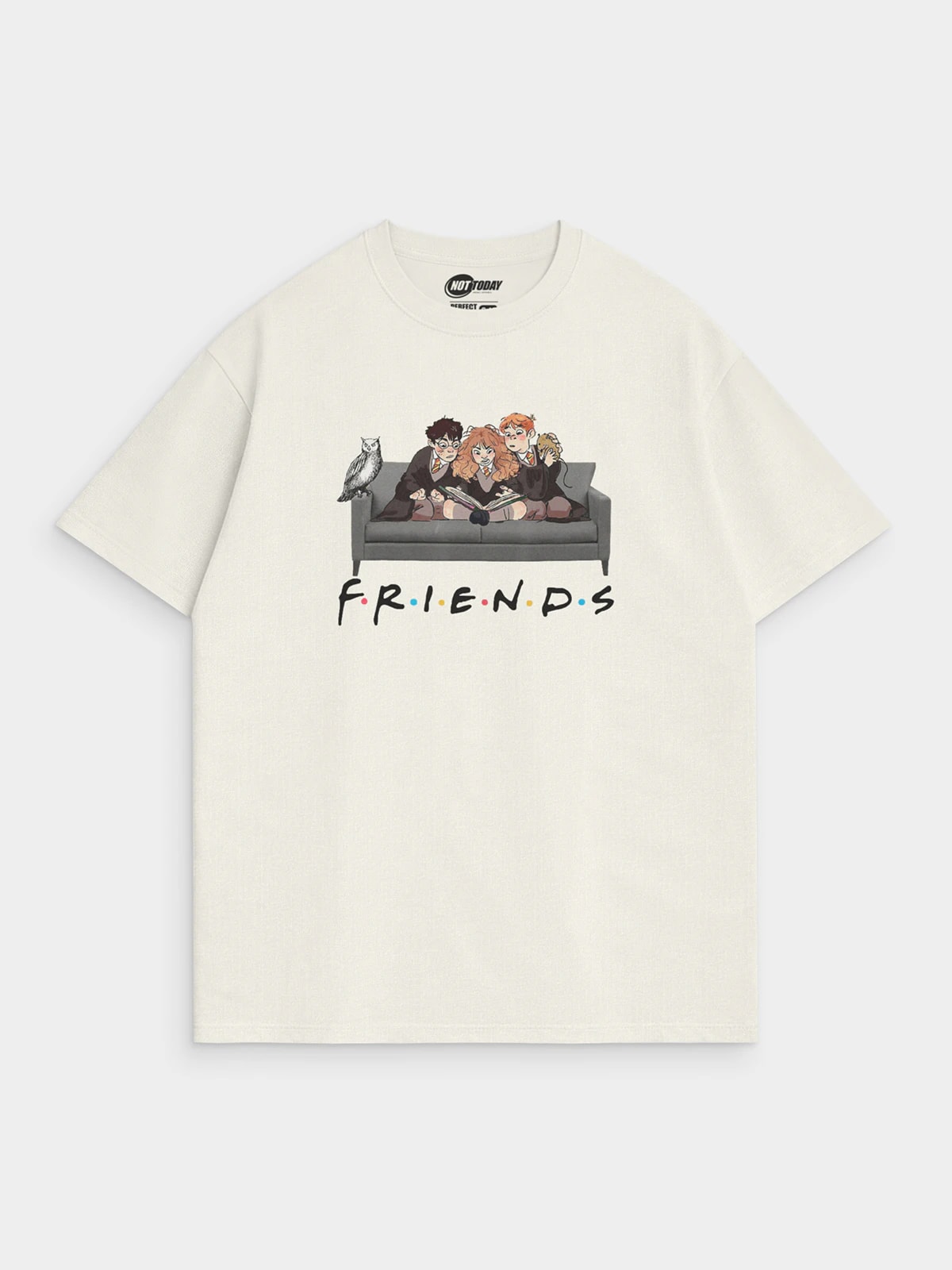 Футболка молочная с принтом Friends
