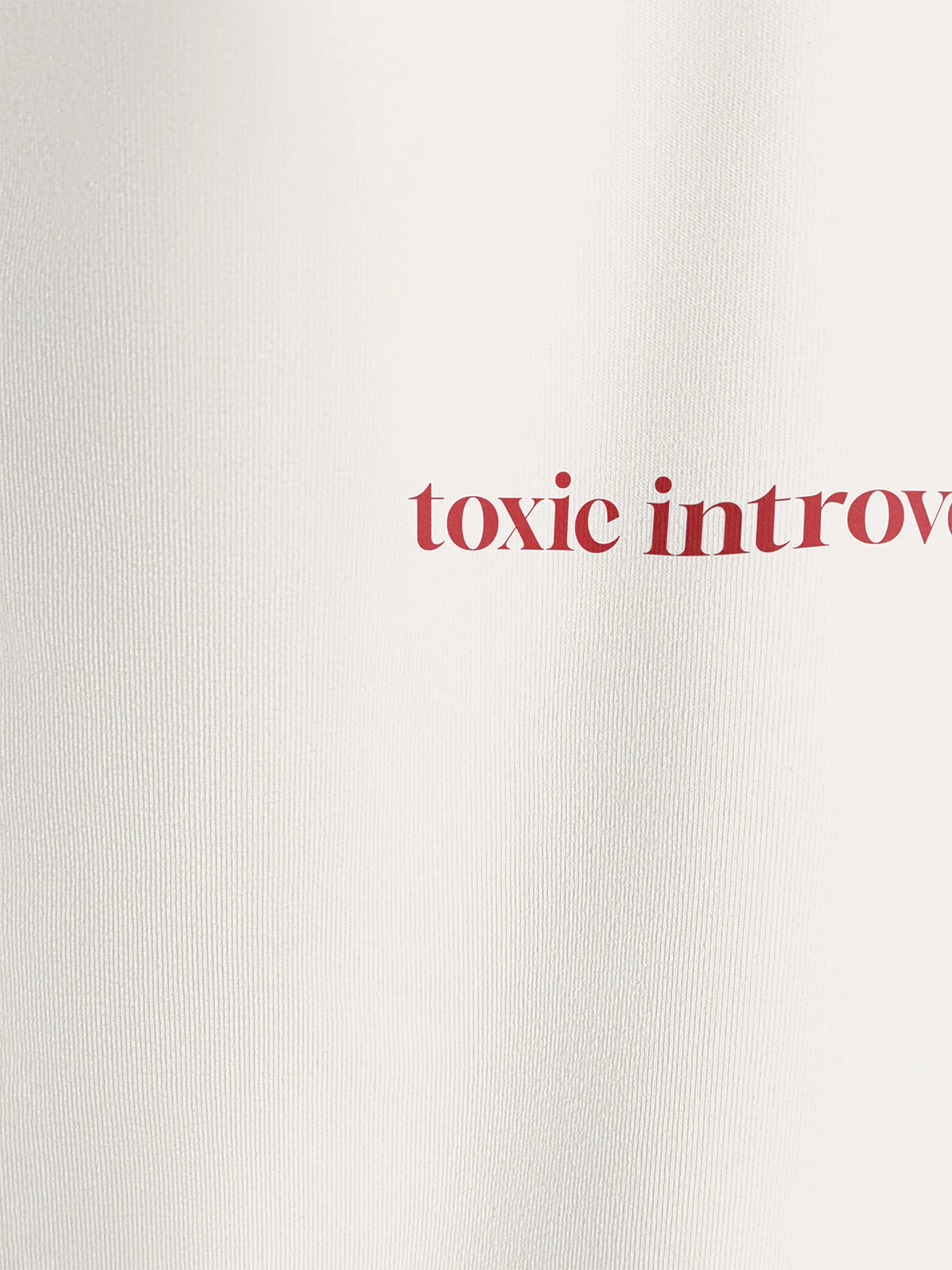 Футболка молочная с принтом Toxic introvert