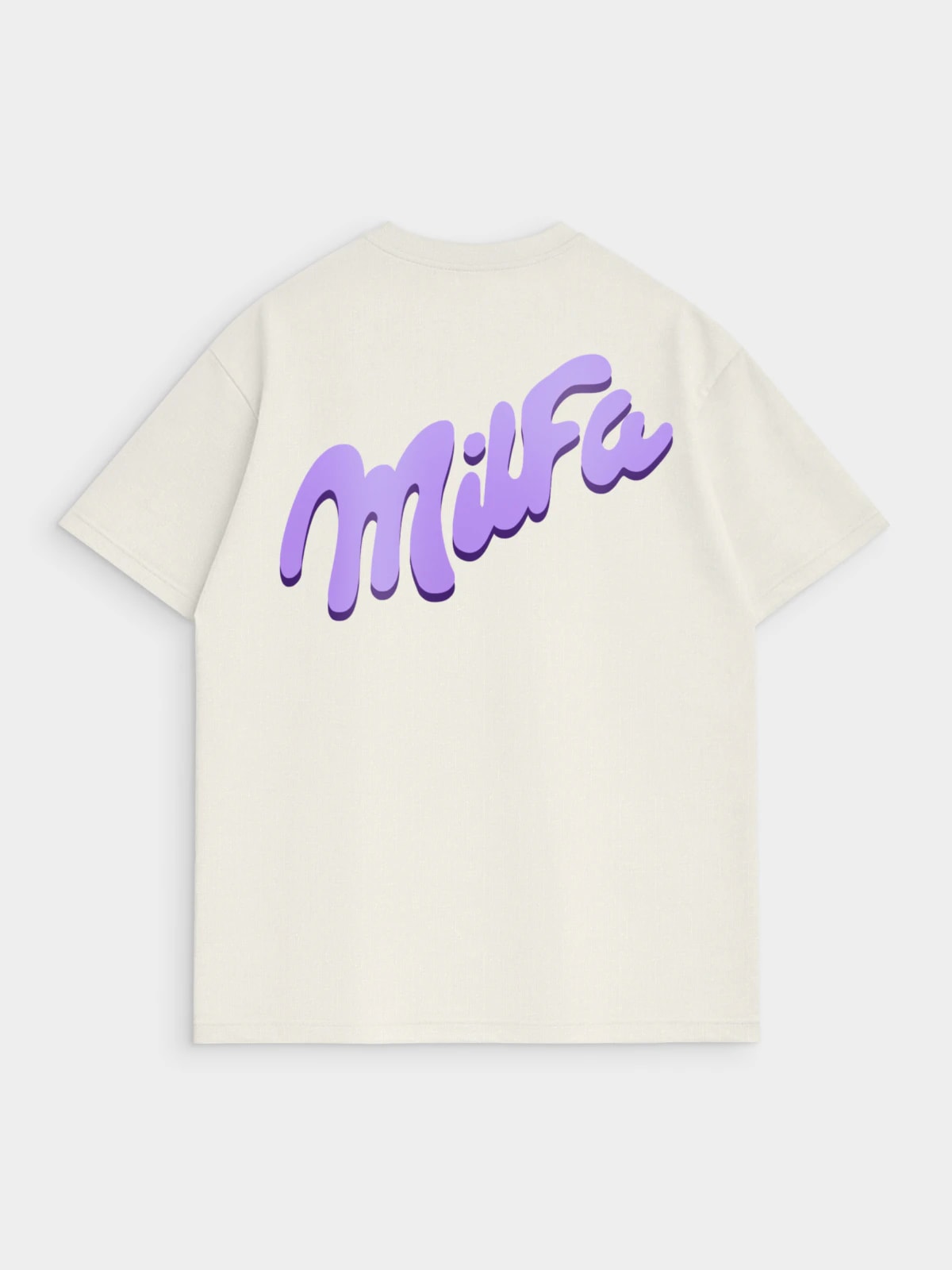 Футболка молочная с принтом Milfa