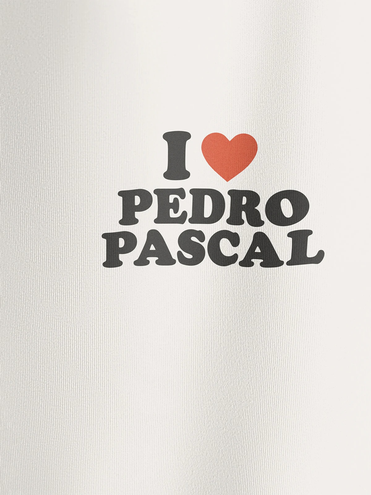 Футболка приталенная молочная с принтом Love Pedro