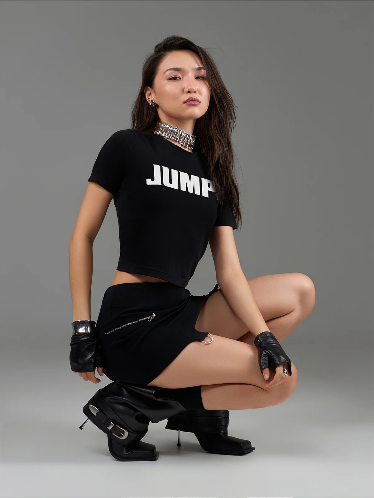 Футболка приталенная черная с принтом Blackpink
