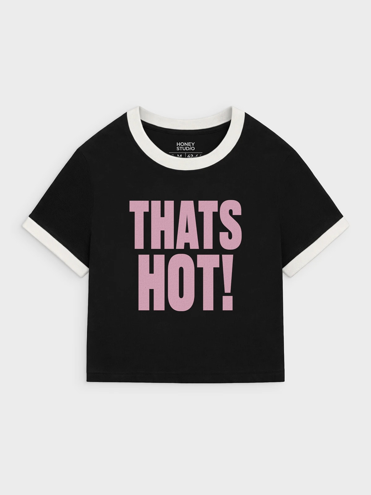 Футболка приталенная черная с принтом That s hot