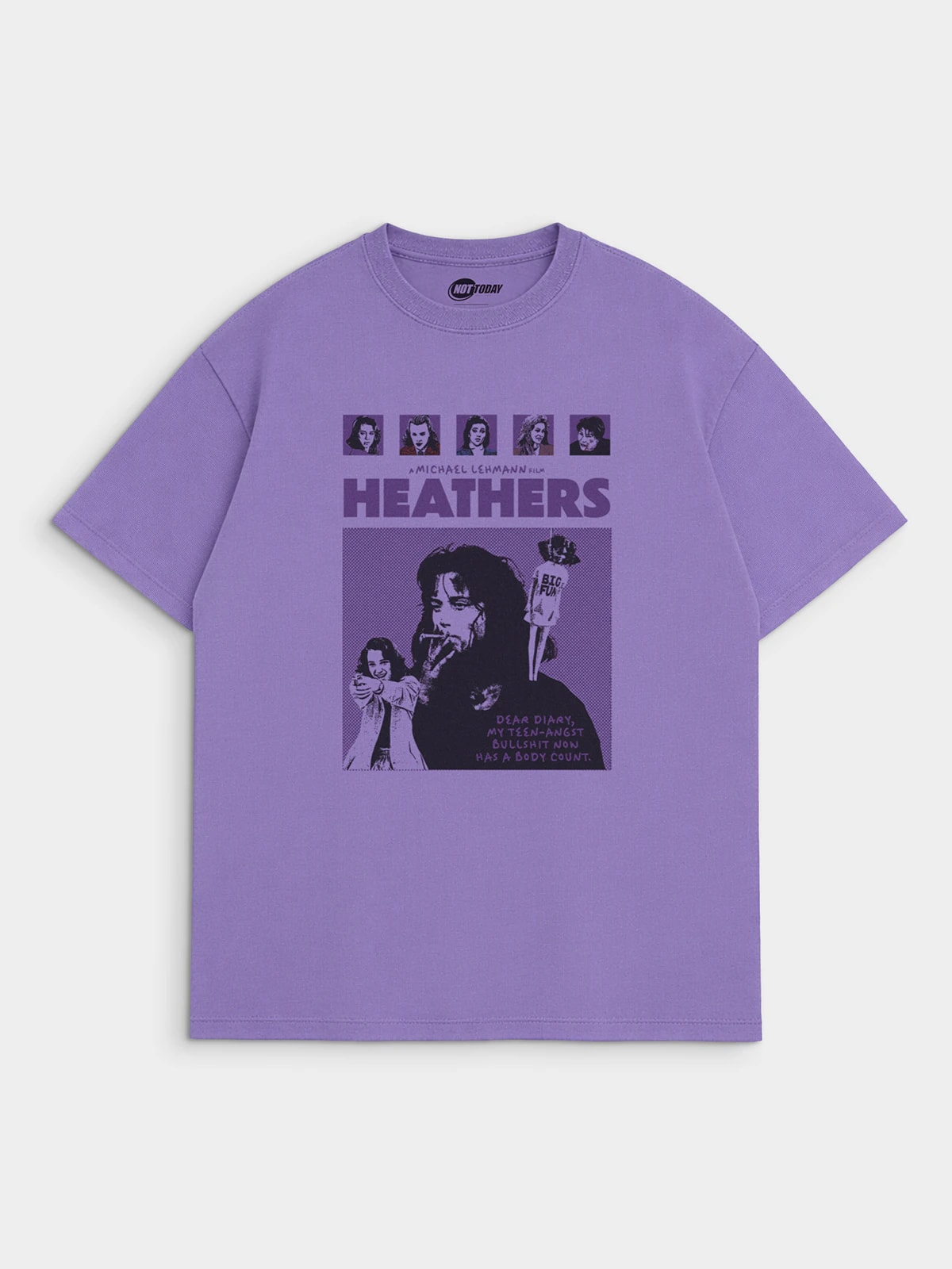 Футболка фиолетовая с принтом Heathers