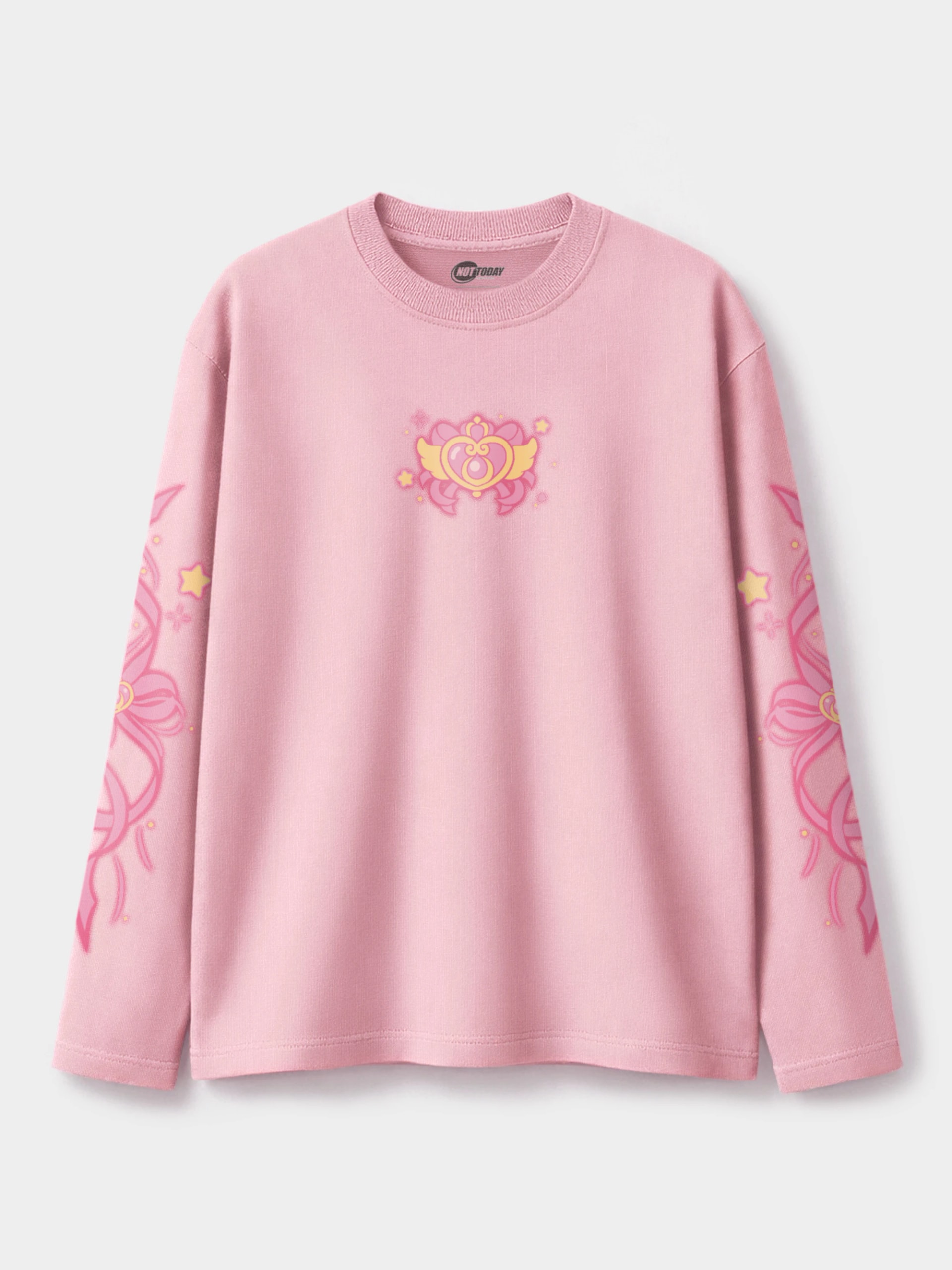 Лонгслив розовый с принтом Сейлор Мун