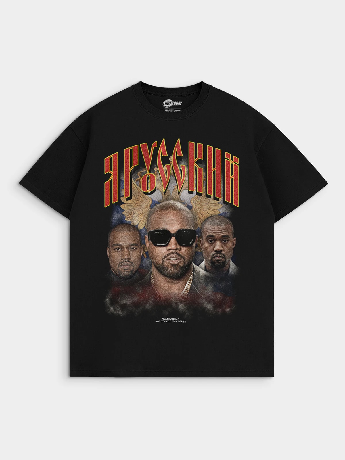 Футболка черная с принтом Kanye West